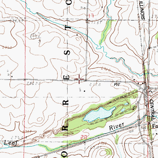 Topographic Map of Gravel Pit School (historical), IL