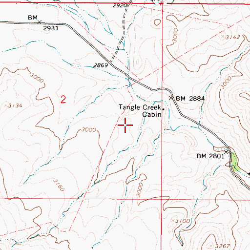 Topographic Map of Tangle Creek Administrative Site, AZ