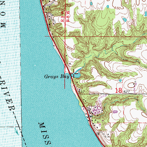 Topographic Map of Grays Bay, IL