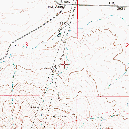 Topographic Map of Horseshoe Tank, AZ