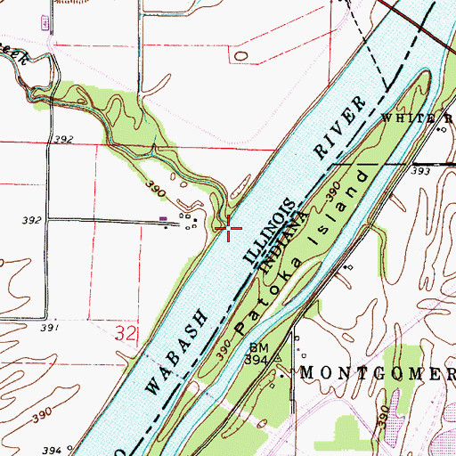 Topographic Map of Greathouse Creek, IL