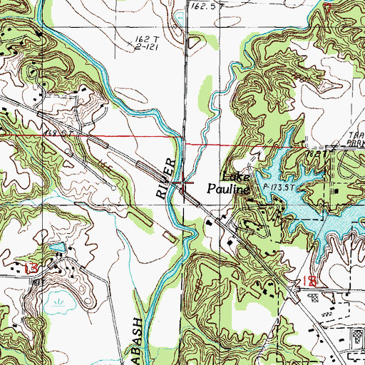 Topographic Map of Green Creek, IL