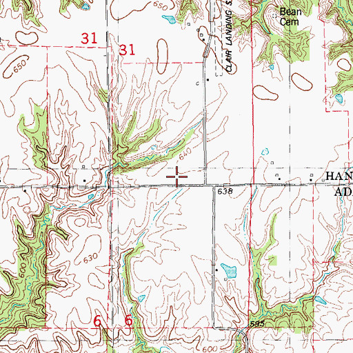 Topographic Map of Green Grove School (historical), IL