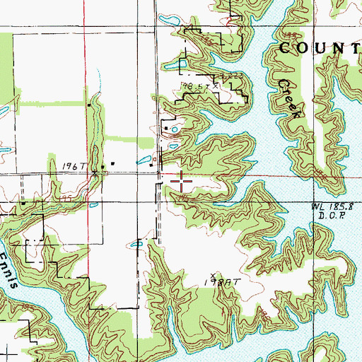 Topographic Map of Green Moss School (historical), IL