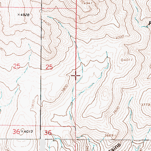 Topographic Map of Hackberry Spring, AZ