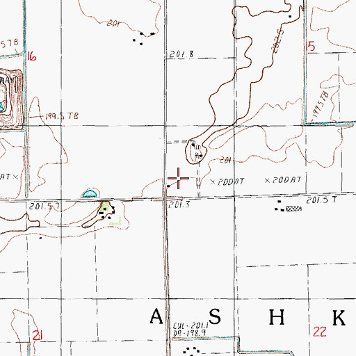 Topographic Map of Green School (historical), IL
