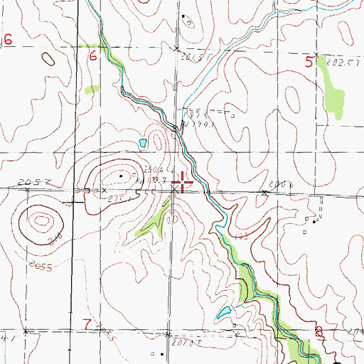 Topographic Map of Green Valley School (historical), IL