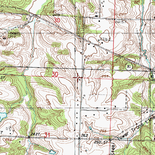 Topographic Map of Greenberg School (historical), IL
