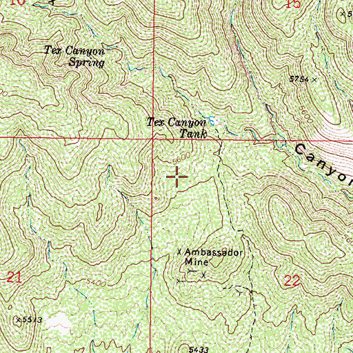 Topographic Map of Trick Tank, AZ
