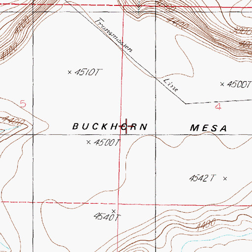 Topographic Map of Buckhorn Mesa, AZ