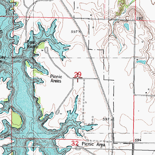 Topographic Map of Greer School (historical), IL