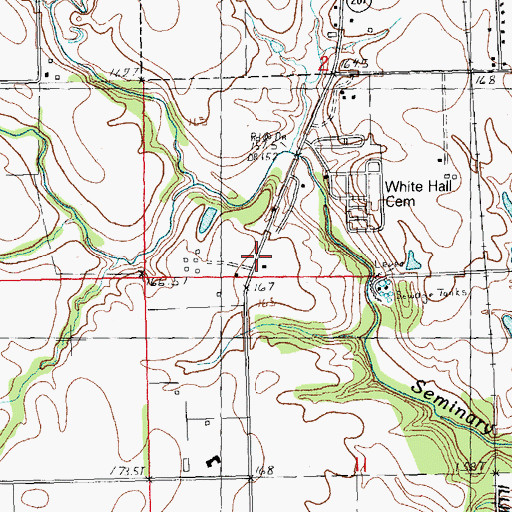 Topographic Map of Gregory School (historical), IL
