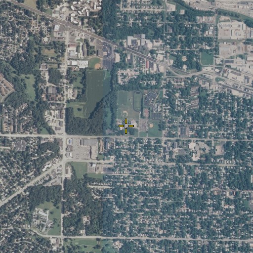 Aerial/Satellite Image of Griffin High School, IL