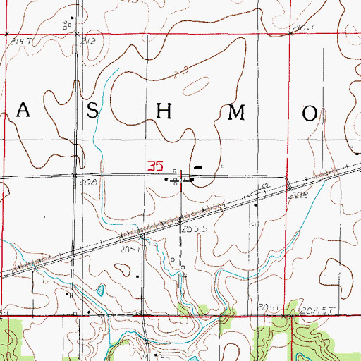 Topographic Map of Grimm School (historical), IL