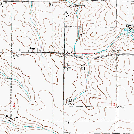 Topographic Map of Grissinger School (historical), IL