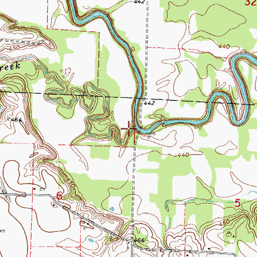 Topographic Map of Grove Creek, IL
