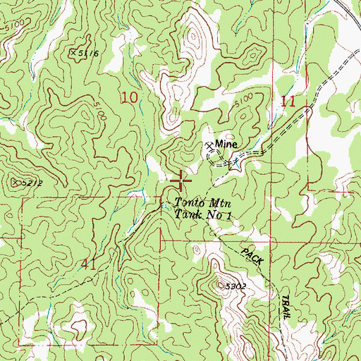 Topographic Map of Toohey Trick Tank, AZ
