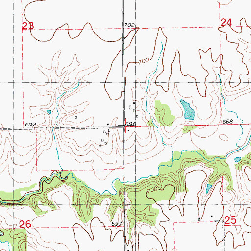 Topographic Map of Grove Hill School (historical), IL