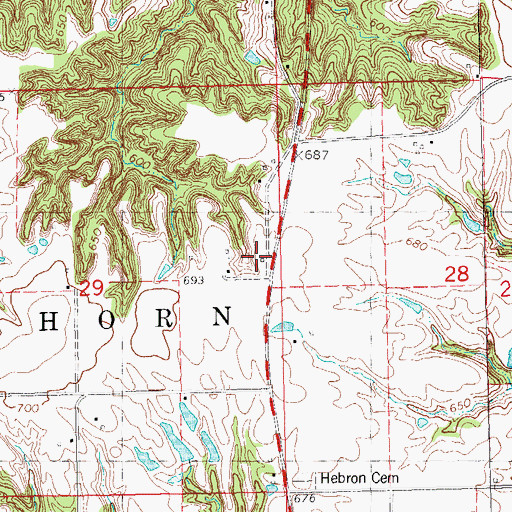 Topographic Map of Grove School (historical), IL