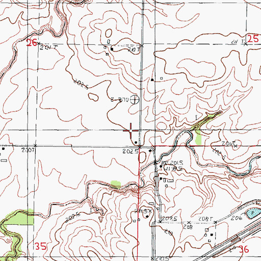 Topographic Map of Grove School (historical), IL