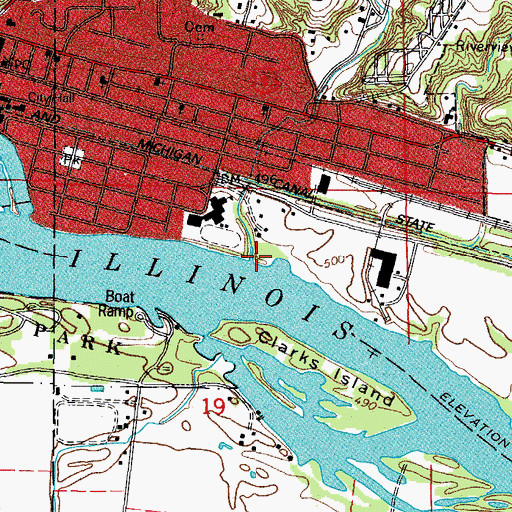 Topographic Map of Gum Creek, IL