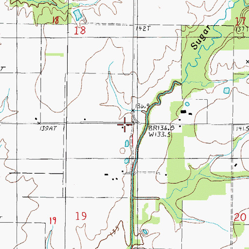 Topographic Map of Gumble School (historical), IL