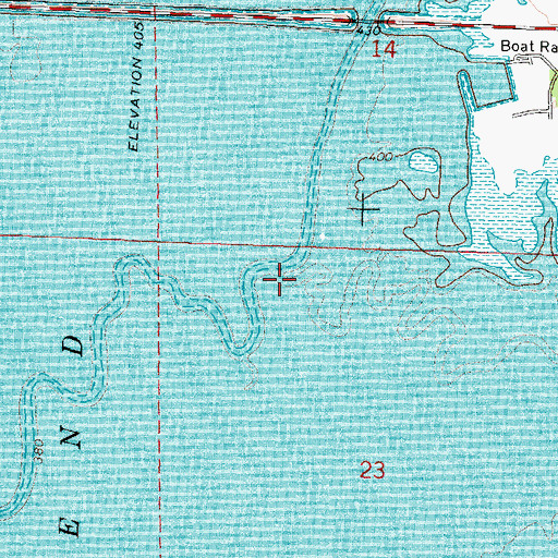 Topographic Map of Gun Creek, IL