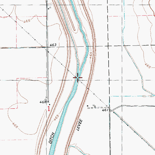 Topographic Map of Hadley Creek, IL