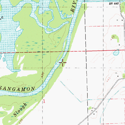 Topographic Map of Hager Slough, IL