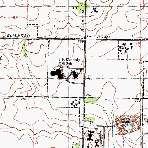 Topographic Map of Haight School, IL