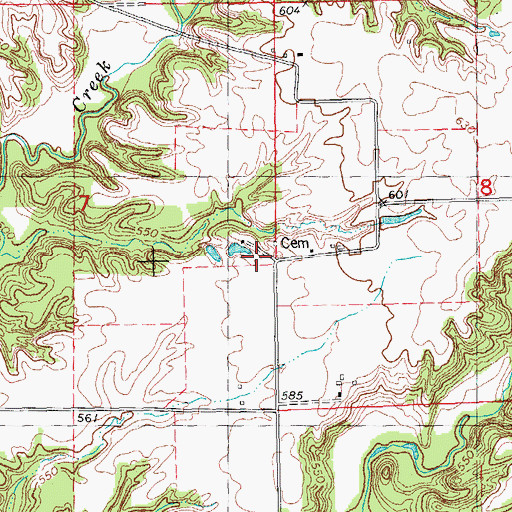 Topographic Map of Hale Ridge School (historical), IL