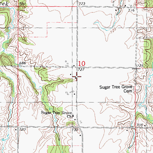 Topographic Map of Hale School (historical), IL
