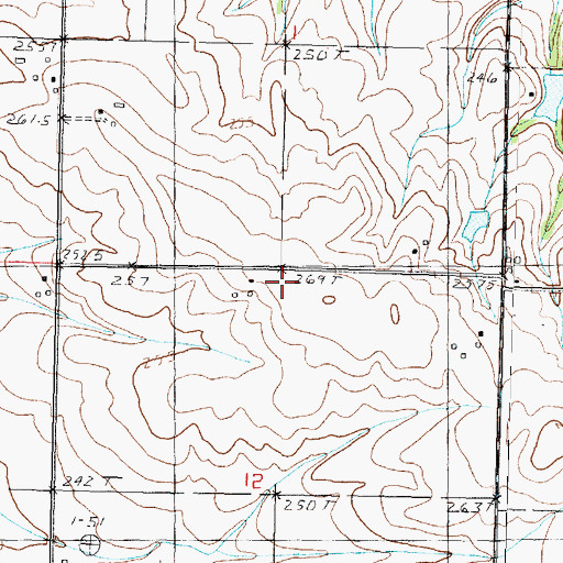 Topographic Map of Haley School (historical), IL
