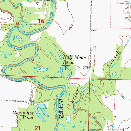 Topographic Map of Half Moon Pond, IL