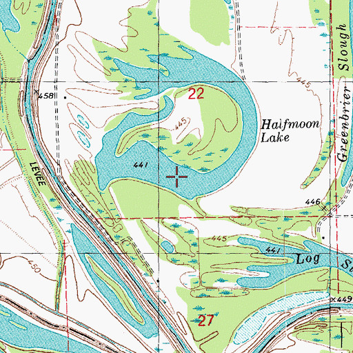 Topographic Map of Halfmoon Lake, IL