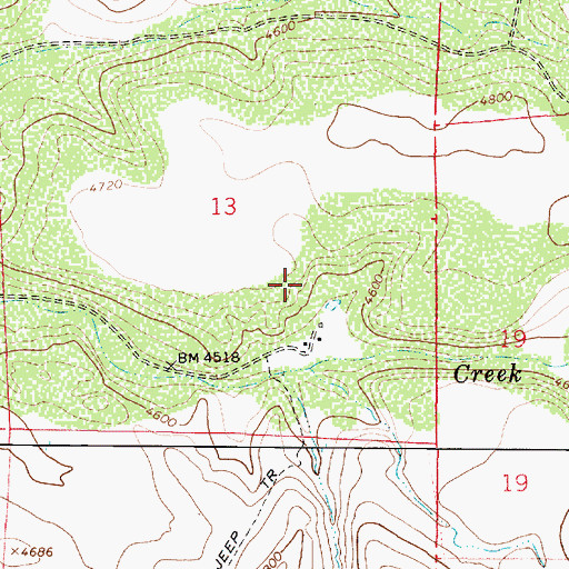 Topographic Map of Flower Pot Ranch, AZ