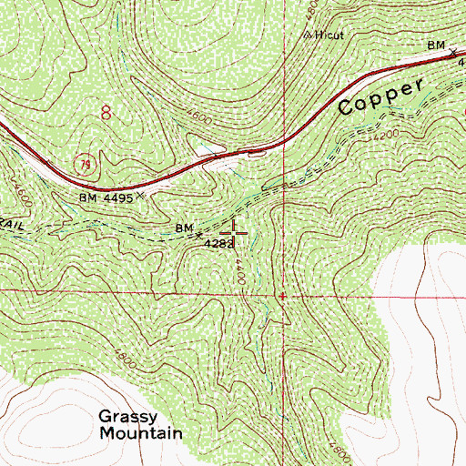 Topographic Map of Copper Canyon Water, AZ