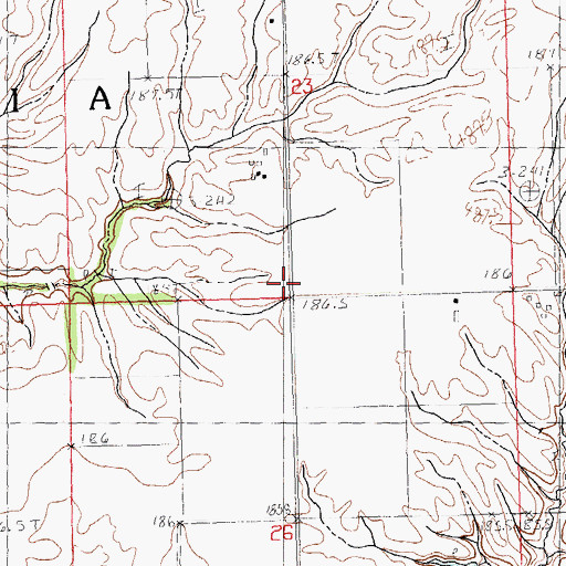 Topographic Map of Hall School (historical), IL