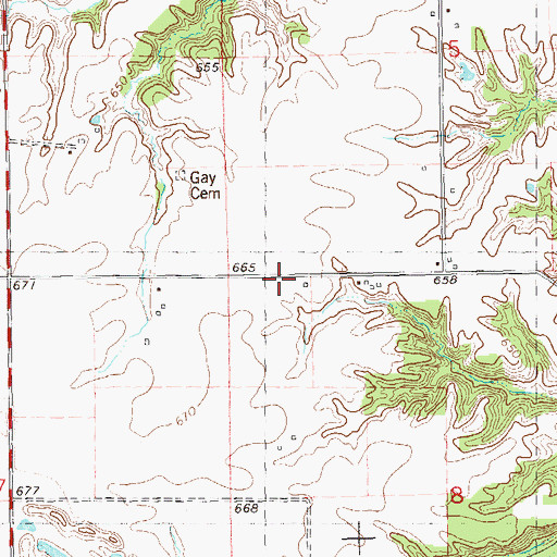 Topographic Map of Hall School (historical), IL