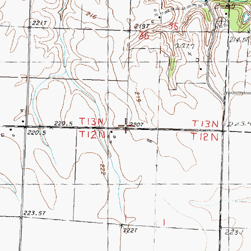 Topographic Map of Hamilton School (historical), IL