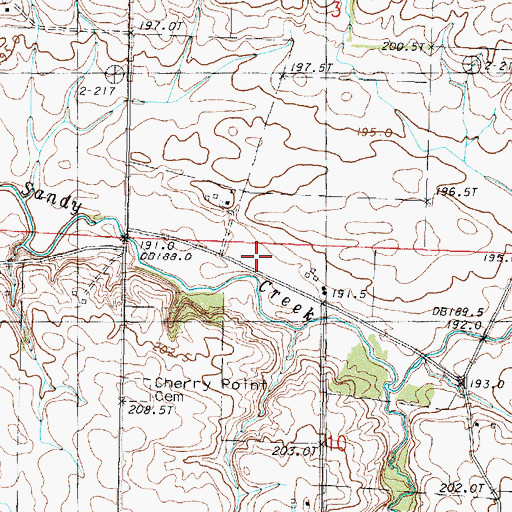 Topographic Map of Hamilton School (historical), IL