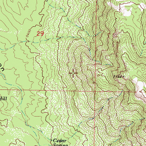 Topographic Map of Granite Mountain Spring, AZ