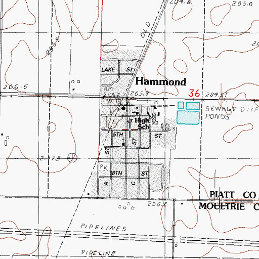 Topographic Map of Hammond, IL