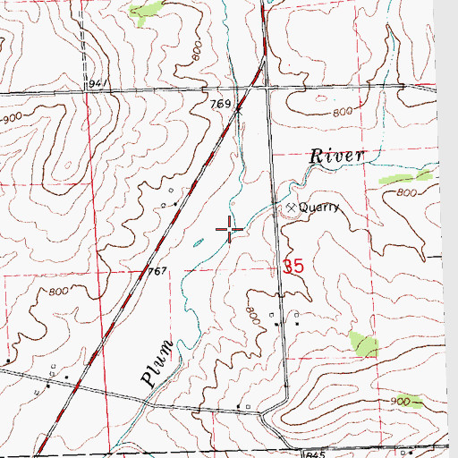 Topographic Map of Hammond Branch, IL