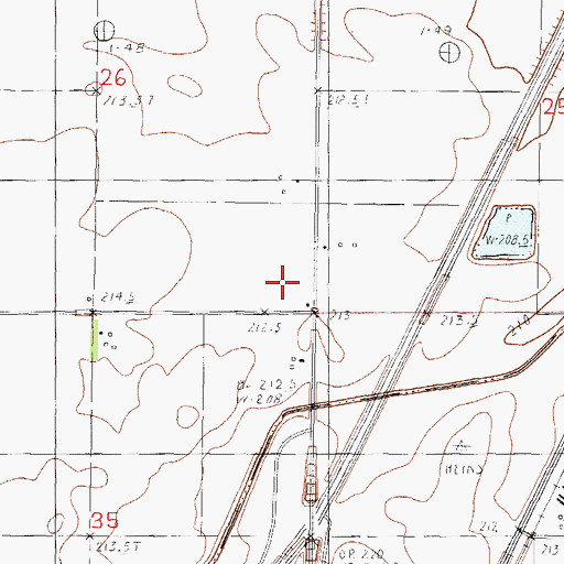 Topographic Map of Hancock School (historical), IL