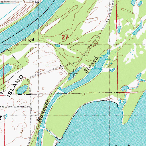 Topographic Map of Hancock Slough, IL
