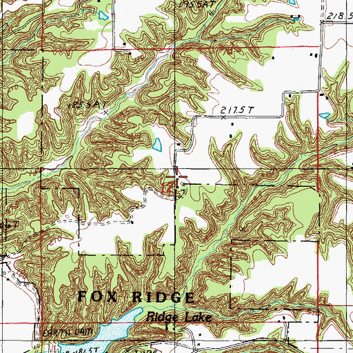 Topographic Map of Hanley School (historical), IL