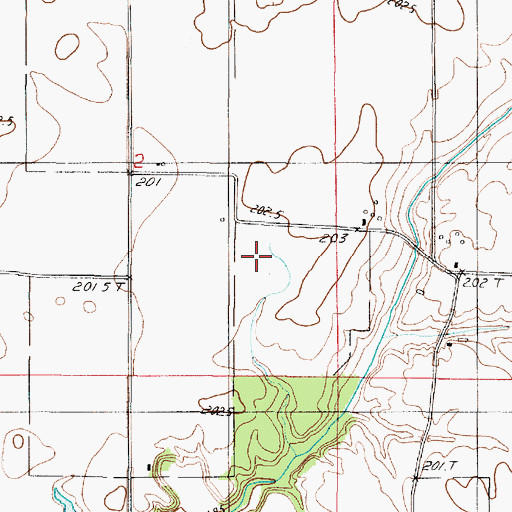 Topographic Map of Hanner School (historical), IL