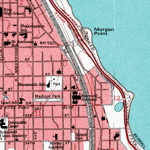 Topographic Map of Harding Museum, IL