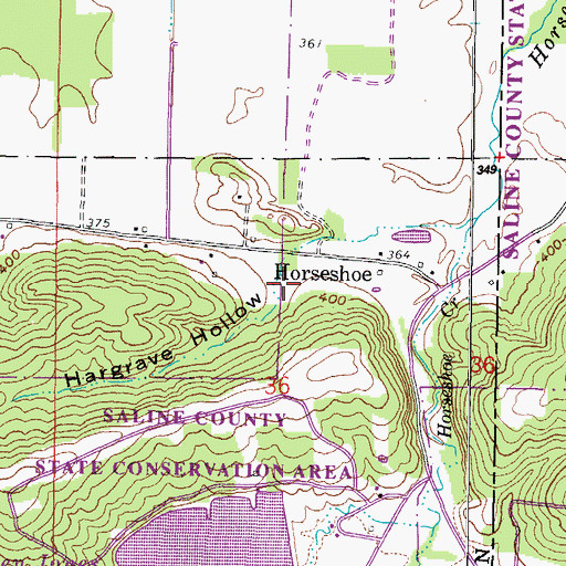 Topographic Map of Hargrave Hollow, IL